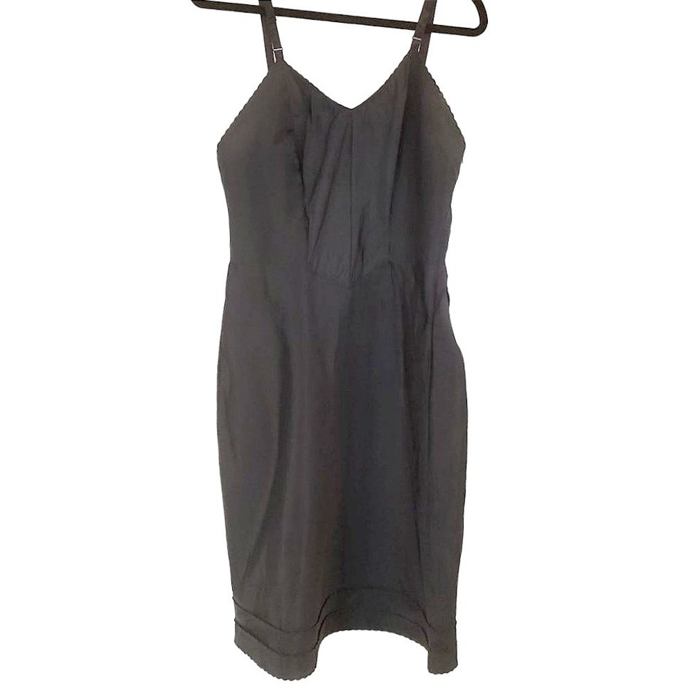 Vintage Sears Roebuck and Co dress slip‎ size 14 38 bust 1960's black